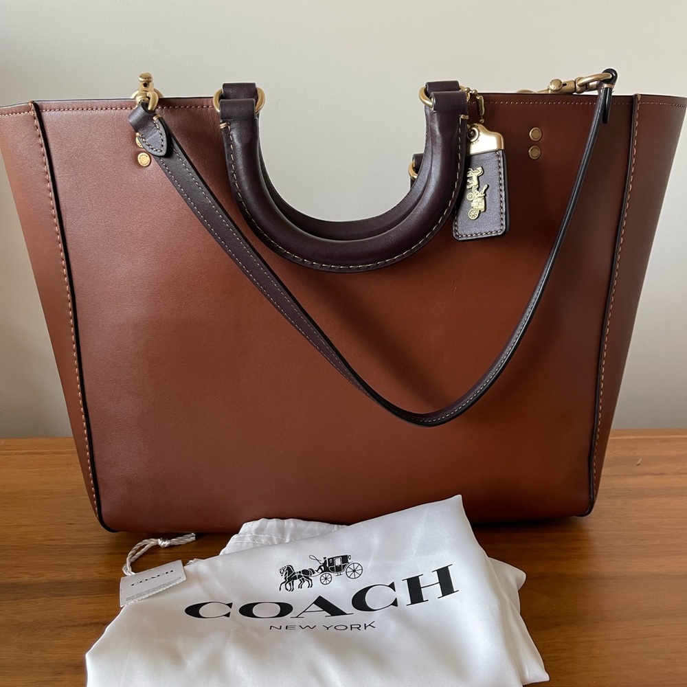 NWT Coach Rae Tote Colorblock Glovetanned Leather